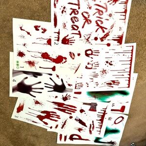 Bundle of Halloween Stickers/ Window Clings, new